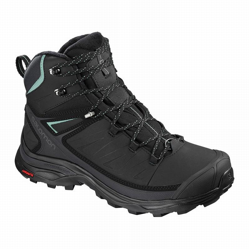 Salomon Israel X ULTRA MID CS WP W - Womens Winter Boots - Black (OWPM-65809)